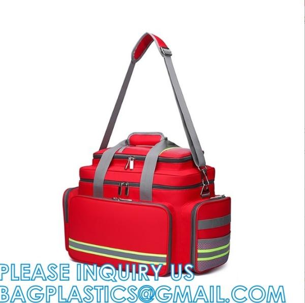 Quality Red First Responder Bag Trauma Backpack, Medical Emergency Kits Storage Jump Bag Pack for EMT, EMS, Police for sale