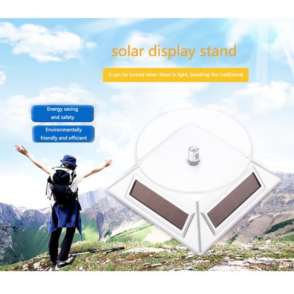 360 Degree Rotating Led Light Solar Display Stand For Displaying Mobile Phones Jewelry Watch