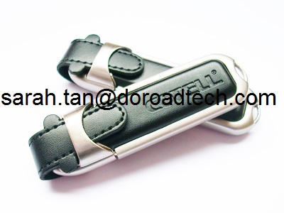 Factory Wholesale Real Capacity Leather USB Drives, USB 2.0 or USB3.0 Leather USB Sticks