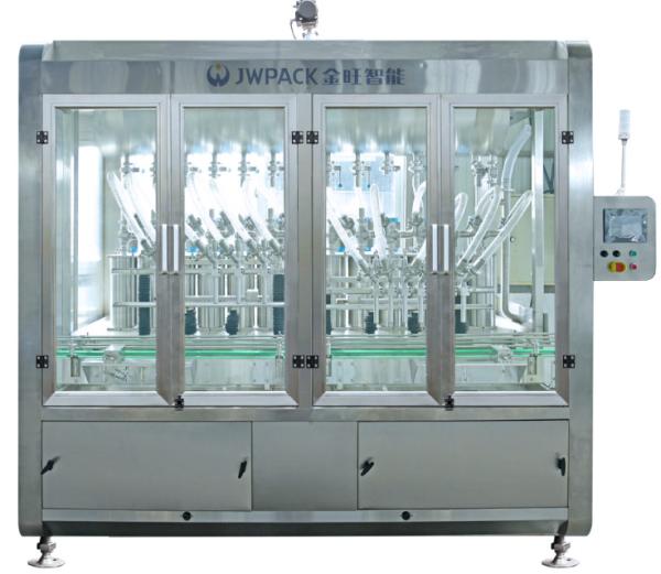 Quality 12 Nozzle Solvent Chemical Liquid Filling Machine Automatic 1-5L 1800 BPH for sale