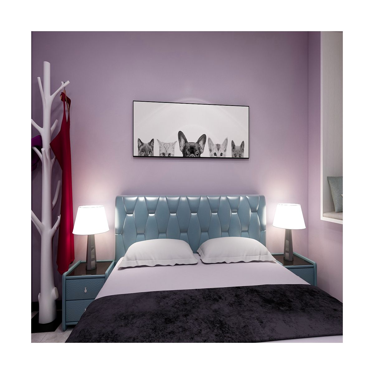 Waterproof 3D Paper for Home Decor Solid Color Peel and Stick Wallpaper in Matt Finish