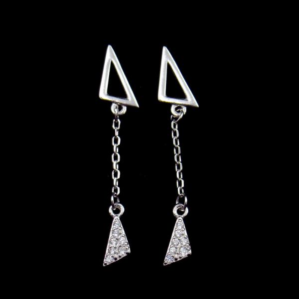 Quality Ladies 925 Sterling Silver Hoop Earrings , Lightweight Silver Wedding Earrings for sale