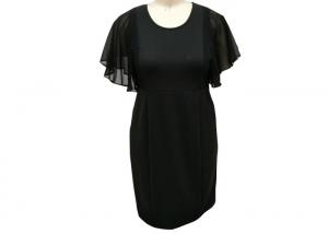 China Crew Neck Women'S Casual Dresses Casual Black Maxi Dress Rome Fabric on sale