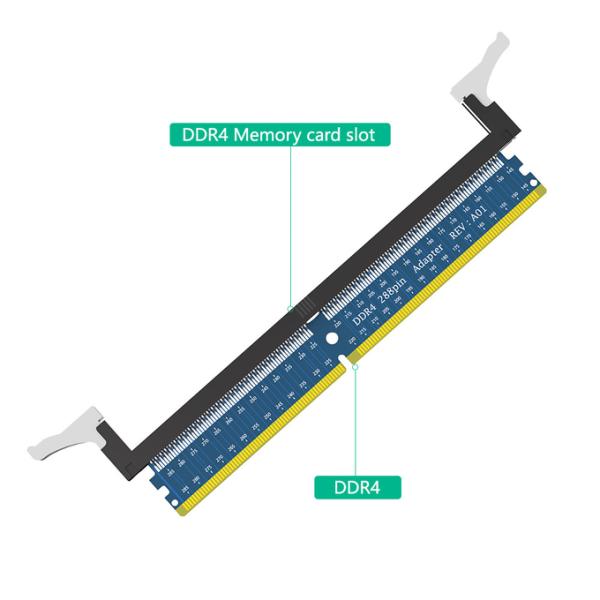 Blue DDR4 288Pin Adapter Ideal for Desktop Motherboards and Memory Testing