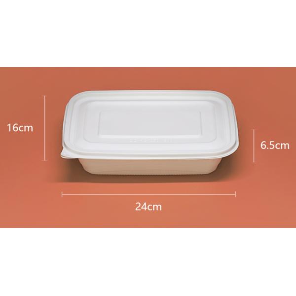 Biodegradable corn starch disposable lunchboxes for bento or take-out food lunchboxes