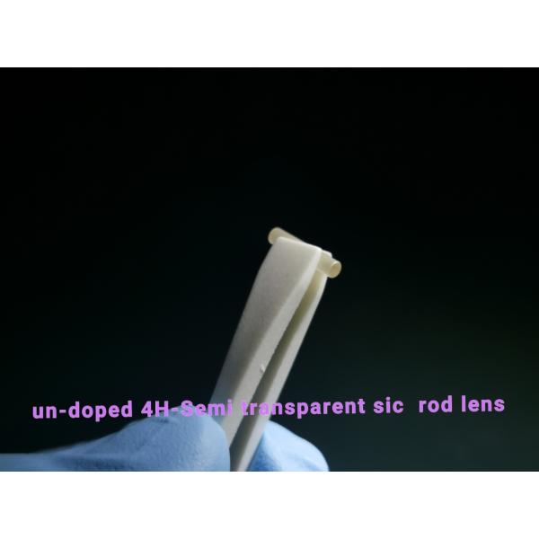 Polished Undoped 4h Semi Sic Single Crystal Rod Lens high purity