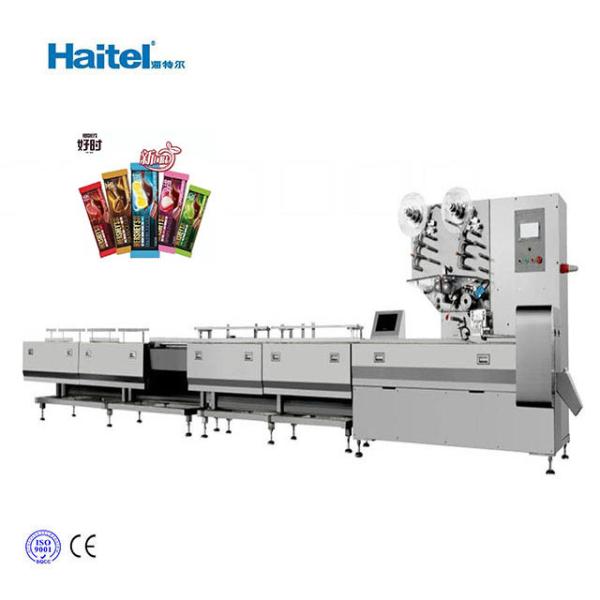 Quality Multi-servo feed processing machine Horizontal chocolate Candy Bar flow Packing Machine for sale