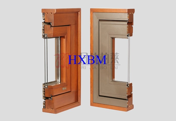 90mm Frame 12A Aluminium Clad Casement Windows Integrated Larch Wood