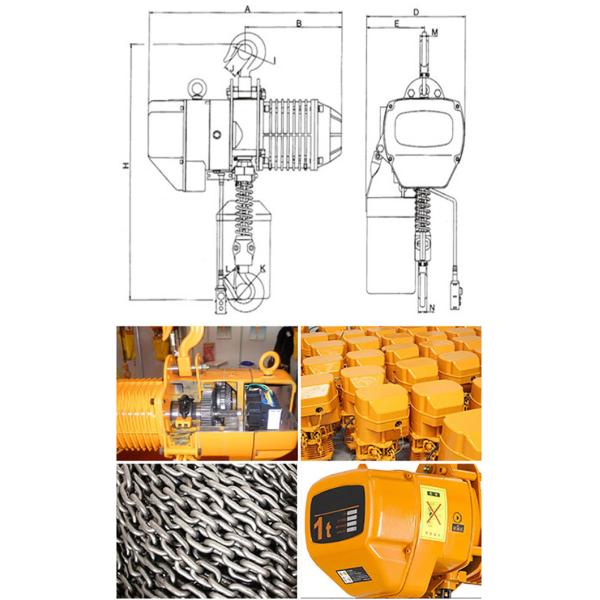 Fixed Transmission Line Stringing Tools 1 Ton Electric Chain Hoist For Lifting
