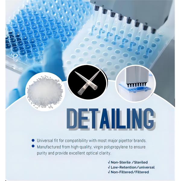 Laboratory Low Retention Universal Pipette Tips Filtered Or Non-Filtered  Laboratory Low Retention Universal Pipette Tips Filtered Or Non Filtered