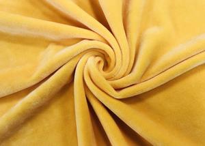 China Dark Yellow Velvet Fabric Material 280GSM 92% Polyester Microfiber Velvet wholesale
