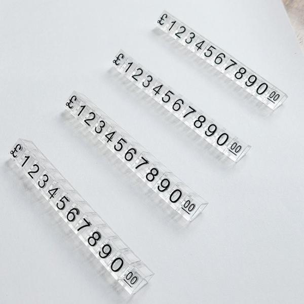 GBP Large 9*6mm Black Transparent Jewellery price cubes