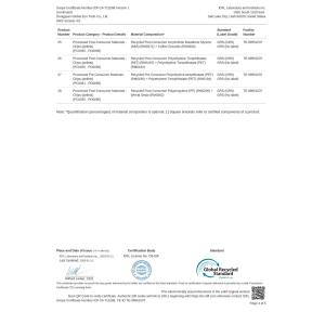 Dongguan Xinwei Clothing Accessories Co.,Ltd. Certifications