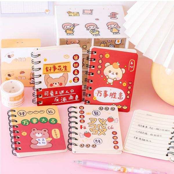 Fashion Eco A7 Friendly Animal Custom Mini Kawaii Kids Cute Spiral Notebook for Gift