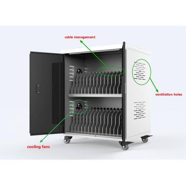 Anheli 2 Shelves Chromebook Charging Trolley Station For Classroom CCC