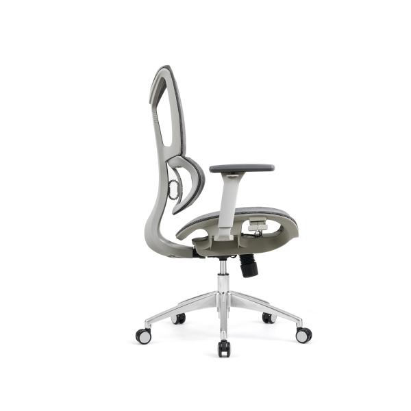 Adjustable Recline Mesh Seat Office Chair With High-Density Leatherette Back