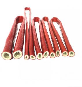 China Fire Resistance Heat Resistant Sleeve Fiberglass Silicone Rubber Coated Fire Sleeve wholesale
