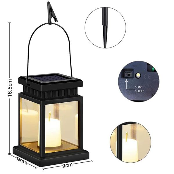 Balcony Solar LED Garden Lights Outdoor Decorative Candle Lighting