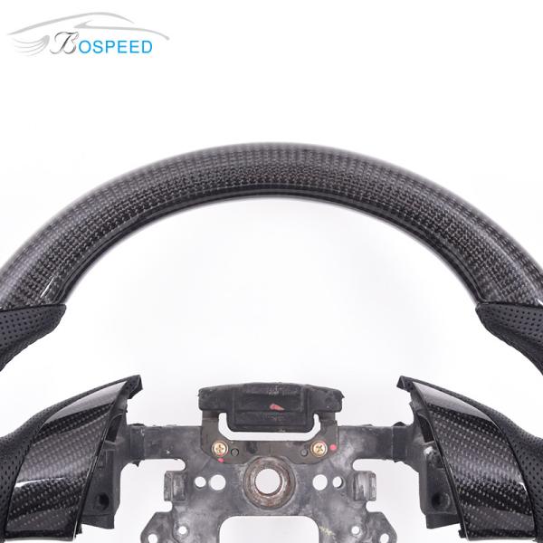 Gloss Sports Car Honda Crz Steering Wheel Carbon Fiber Black Leather 350mm