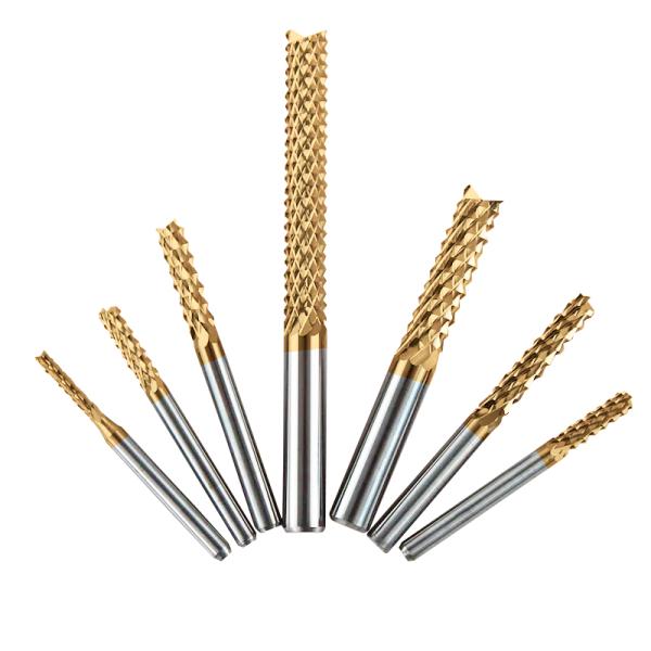 Manufacturer Carbide Corn Teeth End Mill Solid Corn Milling Cutter for Carbon Fiber PCB Corn Milling Cutter