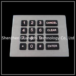 China Flush Mount Backlit Numeric Keyboard , Metal Atm Machine Number Pad wholesale