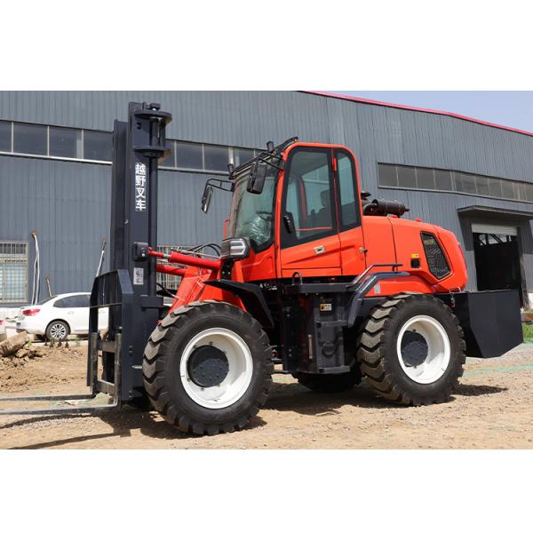 7000 Lbs Seated Automatic Rough Terrain Forklift With 2 In Fork Thickness