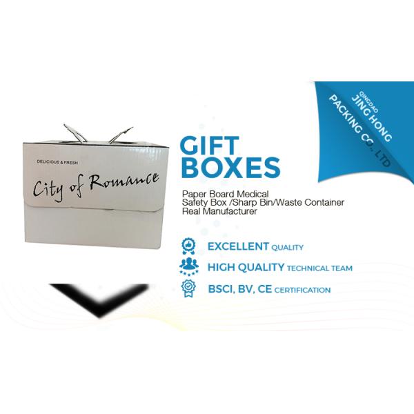 Recycled Cartoon Small Cardboard Cake Boxes Easy Carrying With Handle