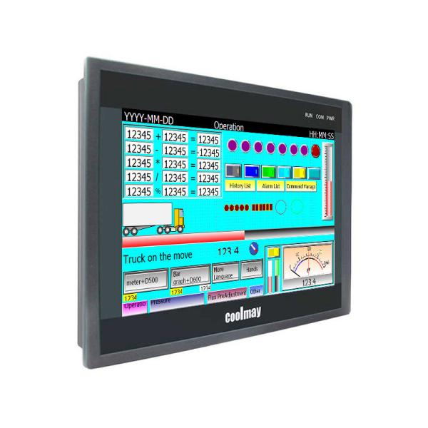 Coolmay Compact HMI PLC All In One 10 Inch 1024X600 pixels With Touch Screen