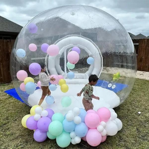 Fun House Clear Inflatable Crystal Igloo Dome Bubble Tent Transparent Kids Inflatable Bubble Balloons House for Party