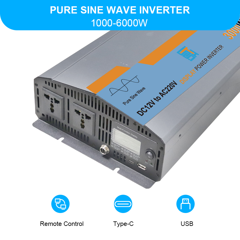 3000W High Frequency Pure Sine Wave Inverter 12V 220V Output Type Single MTS Series