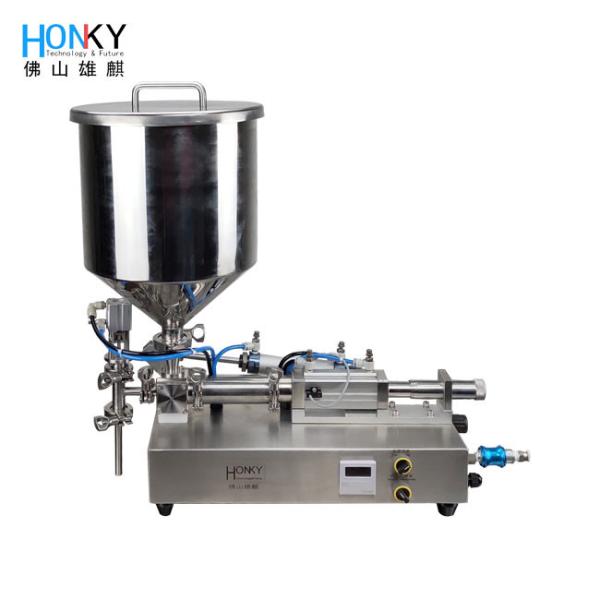 Quality Desktop Semi Automatic Cream Lotion Paste Filling Machine With Hopper 40 Bottle / Min for sale