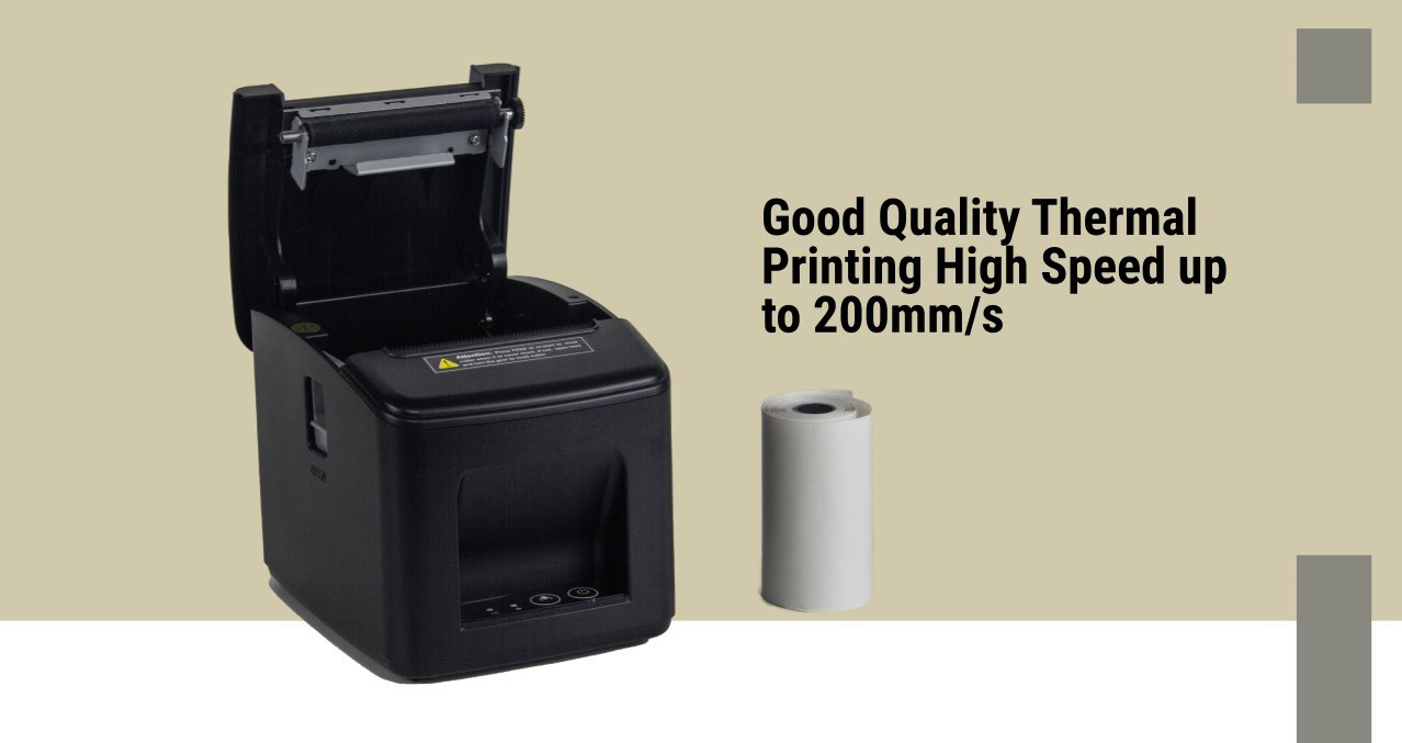 Speed HDD-T80C Direct Thermal Receipt Printer USB LAN POS Android Interface Color Style