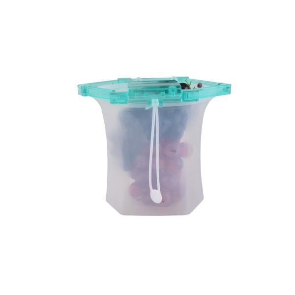 500ml 1000ml Collapsible Silicone Food Storage Bag Silicone Freezer Bags