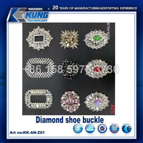 Diamond Decorative Shoe Making Accessories Buckles PE Material Multicolor