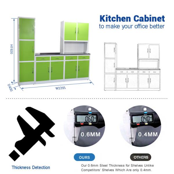 0.38 CBM Depth 430mm Kitchen Steel Kitchen Cabinet