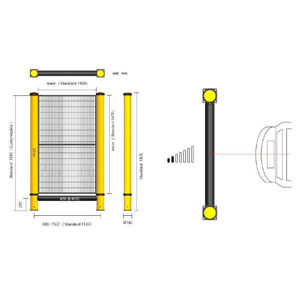 LW Traffic Barrier Wire Mesh Security Fence Safety Fence Mesh Fencing for Racking