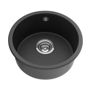 black granite kitchen sink round bowl