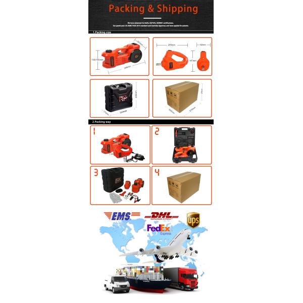 Dual Function 3 Ton 12 Volt Mini Electric Inflatable Car Hydraulic Jack Horizontal Type