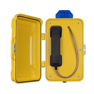 Auto Dial Industrial VoIP Phone , Aluminum Alloy Rugged Sip Phone With Warning Lamp