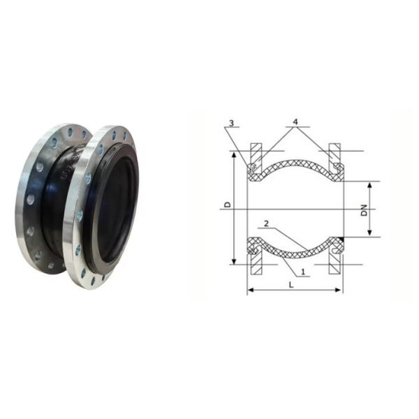 Carbon Steel Flanged Flexible Epdm Rubber Expansion Joint Bellow Dn100 Pn16 Chemical Acid Alkali Resistant