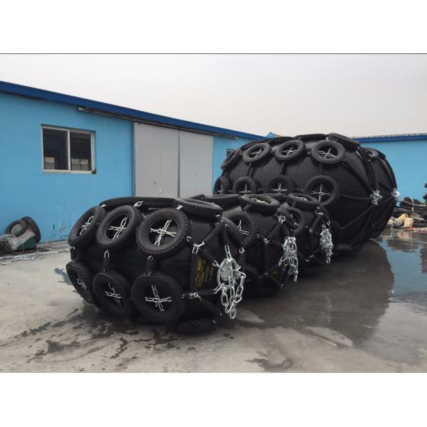 4.5*9m ISO BV Certificated Floating Pneumatic Marine Fender With Black Tyre Sheath