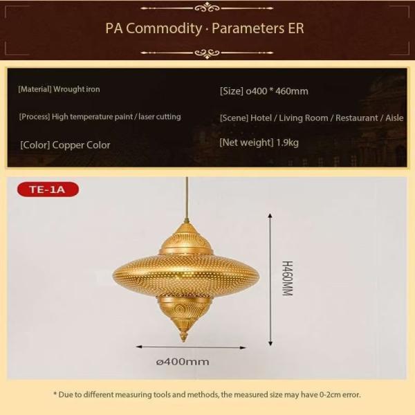 Southeast Asian Unique Copper Hanging Light For Bathroom Large Sizes