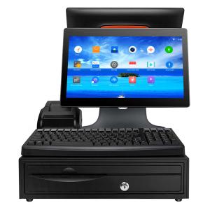 15.6'' Dual Touch Screen POS Terminal Match Biometric Payment