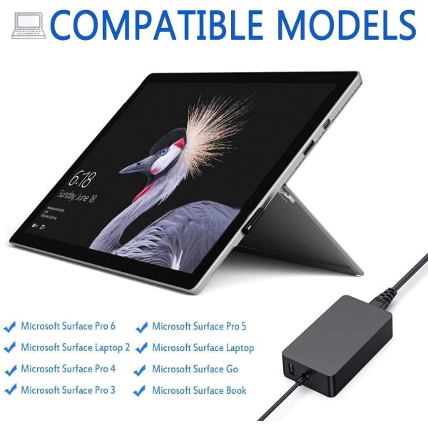Lightweight Microsoft Surface Power Charger 36W 44W 48W 65W 102W