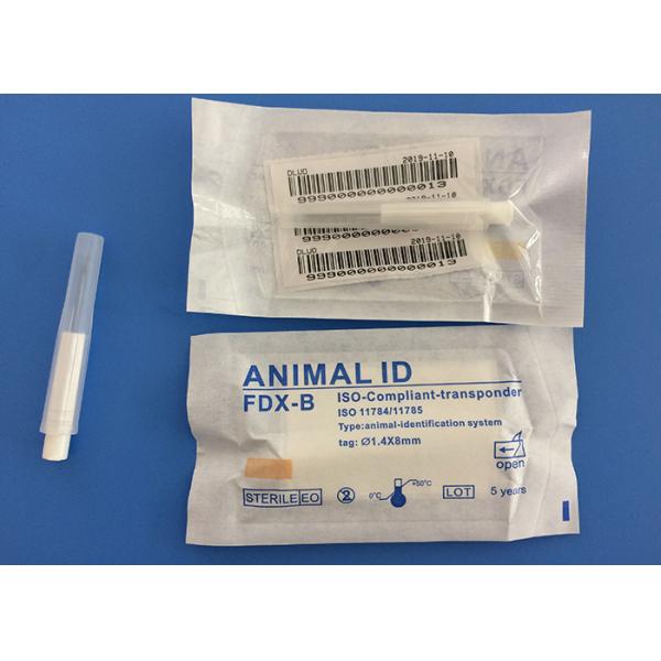IP67 Animal ISO Transponder Microchip 15 Digits For Glass Tag , Blue Color