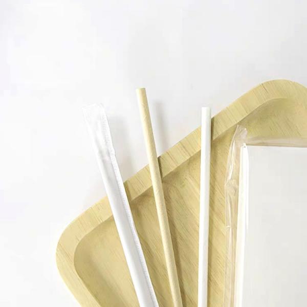 Quality Customer Printed Individually Wrapped Paper Straws 0.25 Inches Diameter for sale