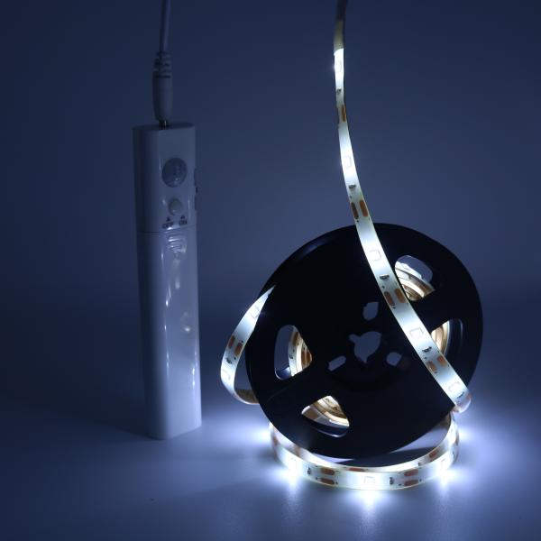DC6V 1M 3000K Battery Powered Motion Sensor Led Strip Light