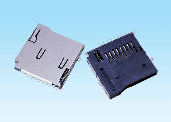 Quality T Flash Memory Card Connector SMT 9 Pin Push Type Double Shrapnel External Welding for sale