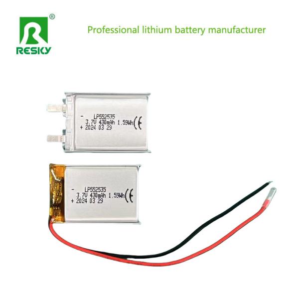Rechargeable Lithium Polymer Battery Cell 552535 3.7V 430mAh Lipo Batteries