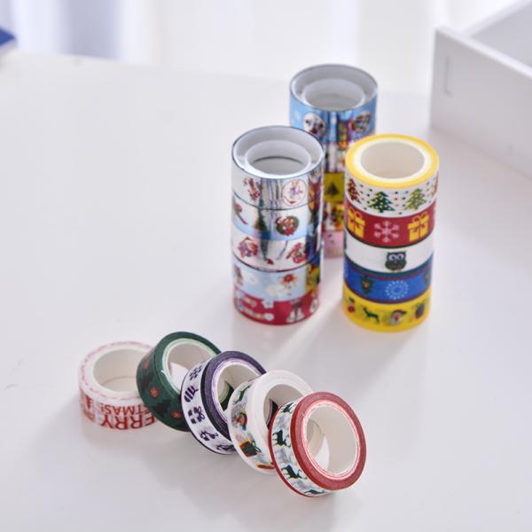 Christmas Gift Box Japanese Washi Masking Tape With Colorful Cute Patterns